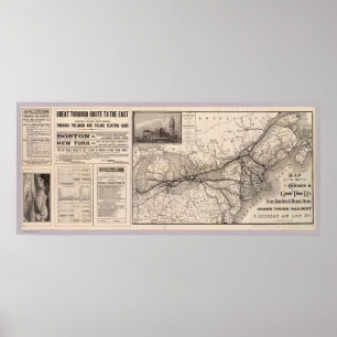 Affiches Chicago et chemin de fer grand de tronc