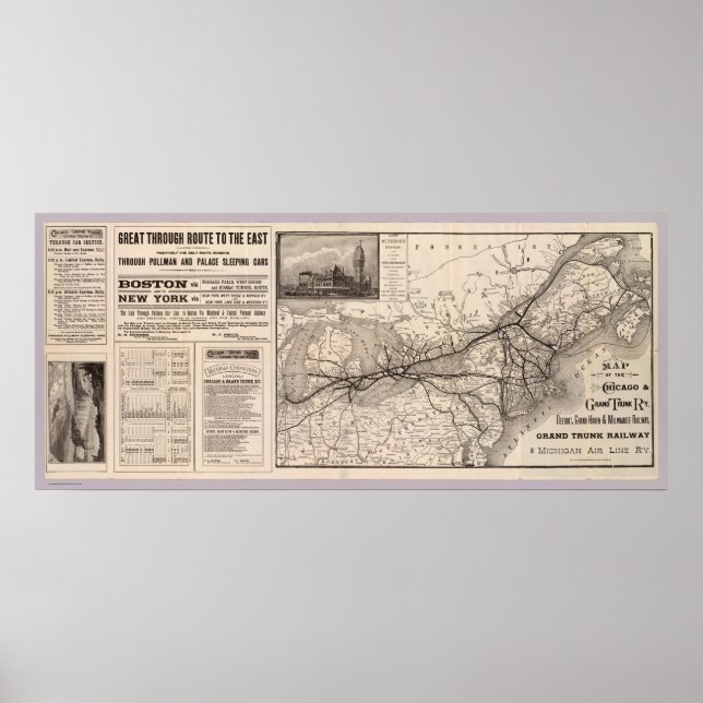 Affiches Chicago et Grand Trunk Railway (Devant)