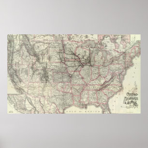 Affiches Chicago Milwaukee et relais de St Paul et