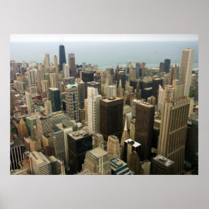 Affiches Chicago Skyline de Sears maintenant Willis Tower