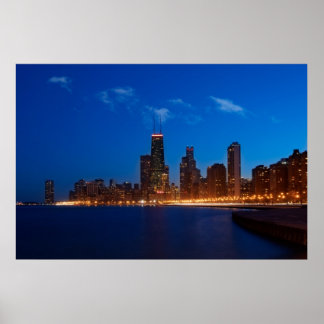Affiches Chicago Skyline depuis North Avenue Beach