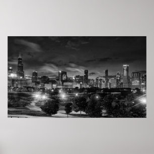 Affiches Chicago Skyline sur Toile