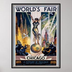 Affiches Chicago vintage, Etats-Unis -