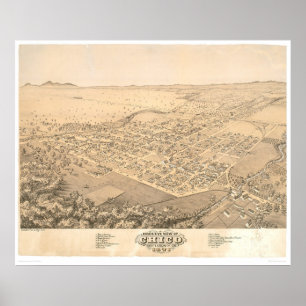 Affiches Chico, carte panoramique 1871 (0272A) de CA