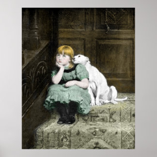Affiches Chien Adoring Girl