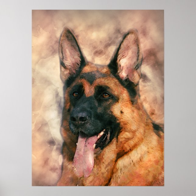 Affiches Chien berger allemand - GSD (Devant)