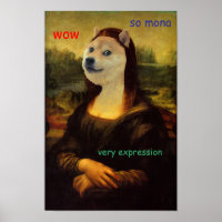 Chien d'art Mona Lisa