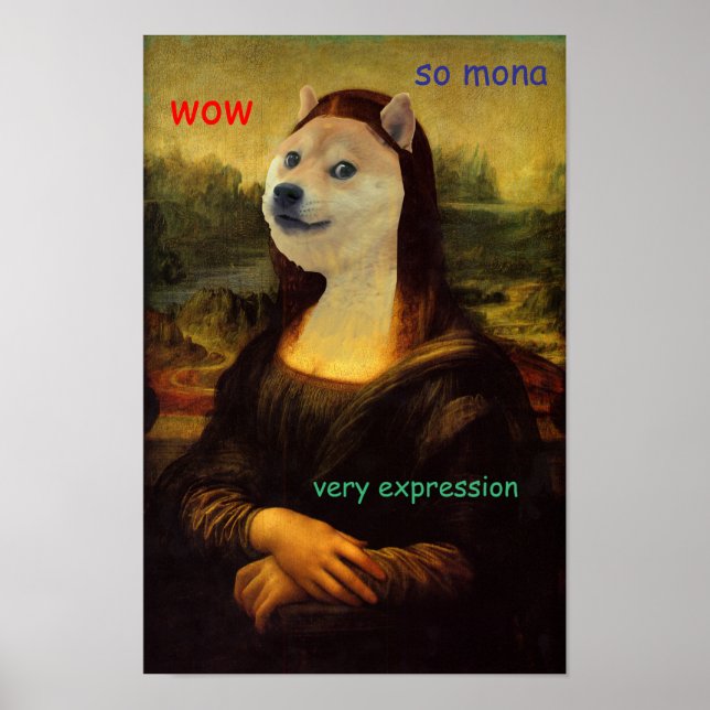 Affiches Chien d'art Mona Lisa (Devant)