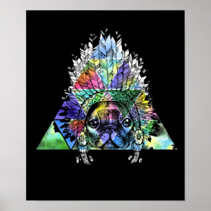 Affiches Chien de Carlin indien Hipster