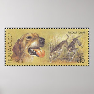 Affiches Chien de chasse d'affiche de timbre de l'URSS 03