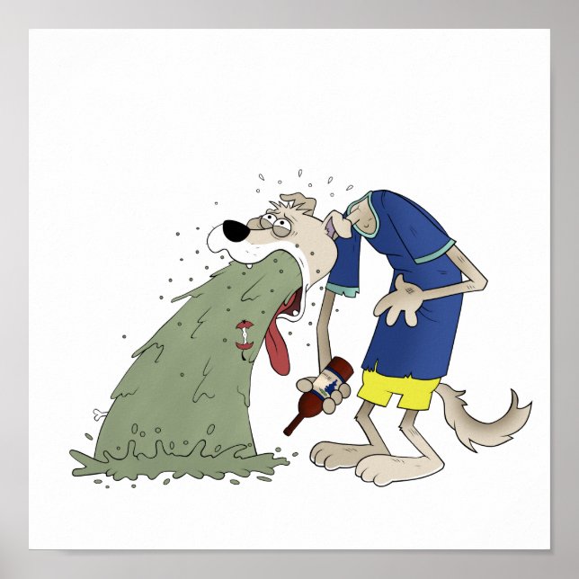 Affiches Chien vomant (Devant)