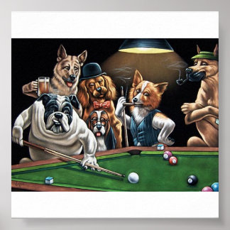 Affiches chiens%20lecture%20poker22