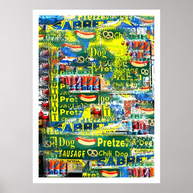 Affiches "Chiens chauds NYC" par Urban59 Studio (Devant)