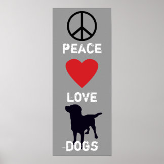 Affiches Chiens d'amour pour la paix