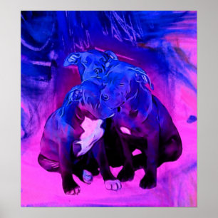 Affiches Chiens de chiot maltraités, foi, espoir et charité