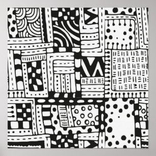 Affiches Chiffres Abstraits indiens inspirés 2