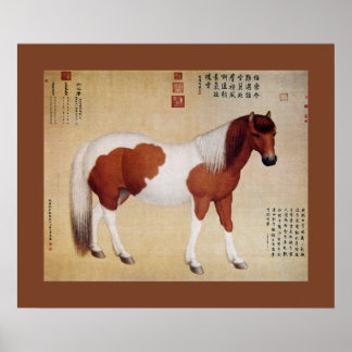 Affiches Chihuaying ~赤花鹰~Dix coursiers ~Giuseppe Castiglion