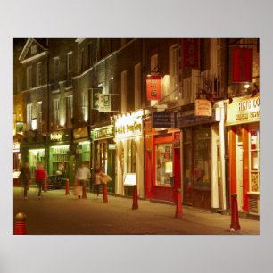 Affiches Chinatown, Soho, Londres, Angleterre, Royaume-Uni