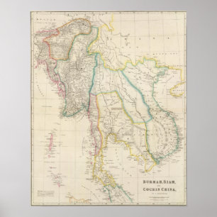 Affiches Chine de Burmah, Siam et Cochin