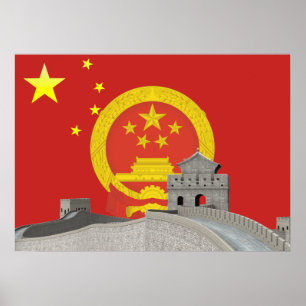 Affiches Chinese flag