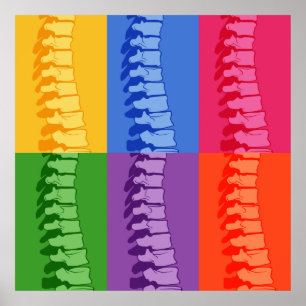 Affiches Chiropratique Spine Pop Art Print