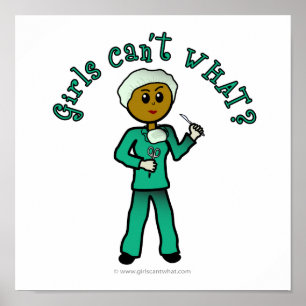 Affiches Chirurgienne noire en écologie