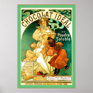 Affiches Chocolat Alphonse Mucha ~ Annonce Vintage
