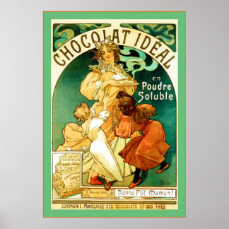 Affiches Chocolat ~ Alphonse Mucha ~ Vintage Ad