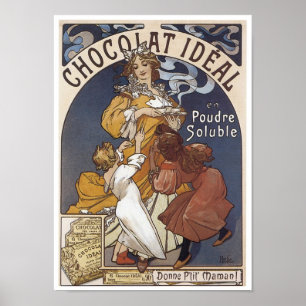 Affiches Chocolat Ideal Vintage Ad