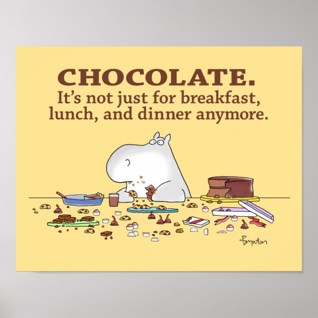 Affiches CHOCOLAT. PAS SEULEMENT POUR LE PETIT DÉJEUNER. pa (Devant)