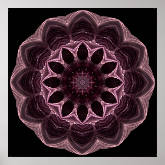 Affiches Chocolats de cerise Mandala (Devant)