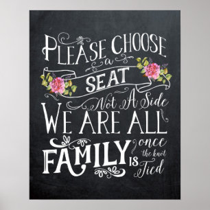 Affiches Choisir un siège pas un panneau latéral mariage cé