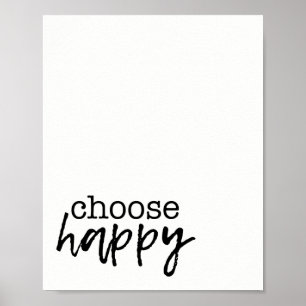 Affiches Choisissez Happy Home Décor Inspiration Print