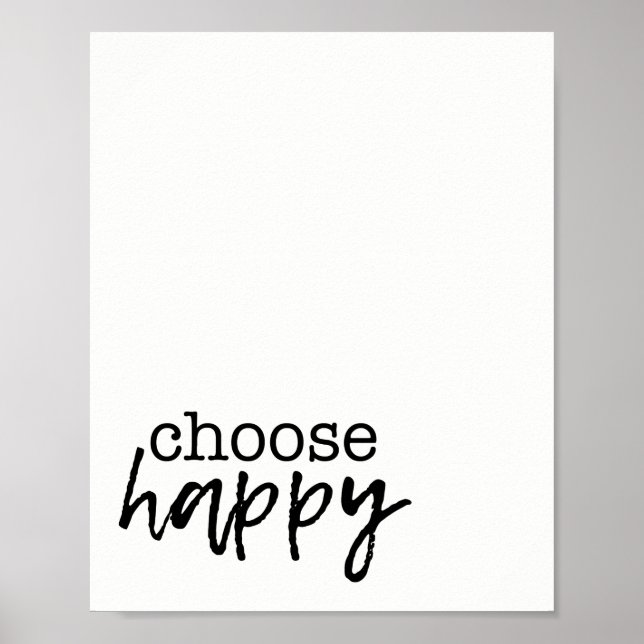 Affiches Choisissez Happy Home Décor Inspiration Print (Devant)