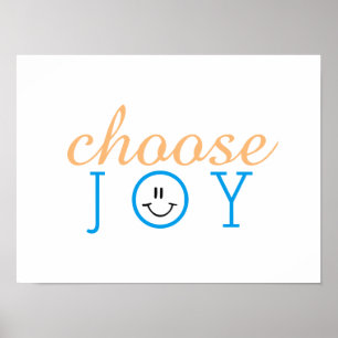 Affiches Choisissez le visage heureux de joie