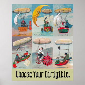 Affiches choisissez votre dirigeable wacky air ship
