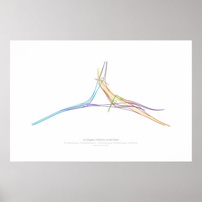 Affiches Chorégraphie des échanges : Los Angeles, CA, États (Devant)