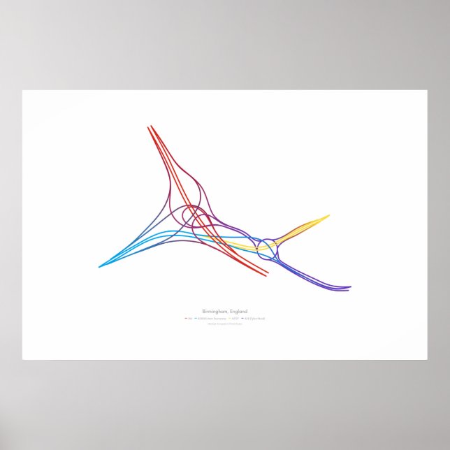 Affiches Chorégraphie des échangeurs : Birmingham, Angleter (Devant)