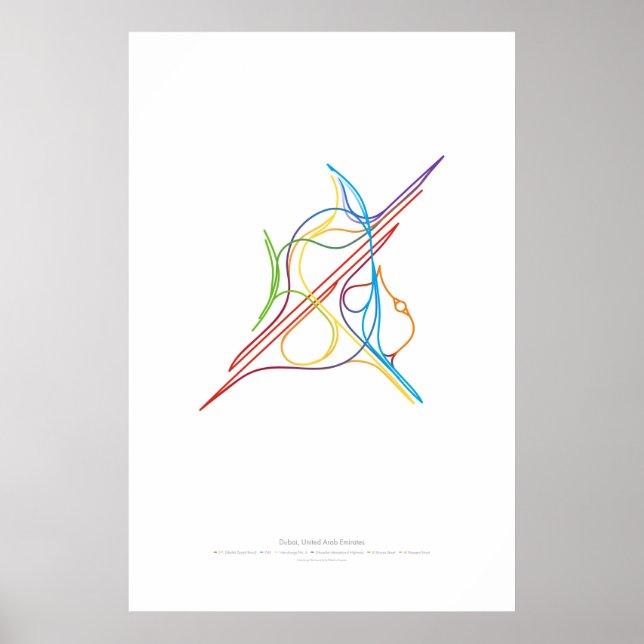 Affiches Chorégraphie des échangeurs : Dubaï, EAU 2 (Devant)