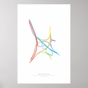 Affiches Chorégraphie des échangeurs : Dubaï, Émirats arabe