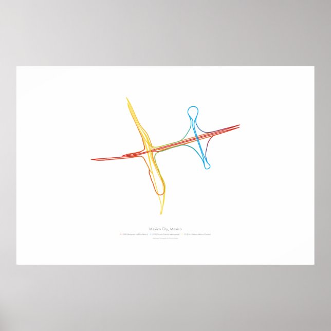 Affiches Chorégraphie des échangeurs : Mexico City, Mexique (Devant)