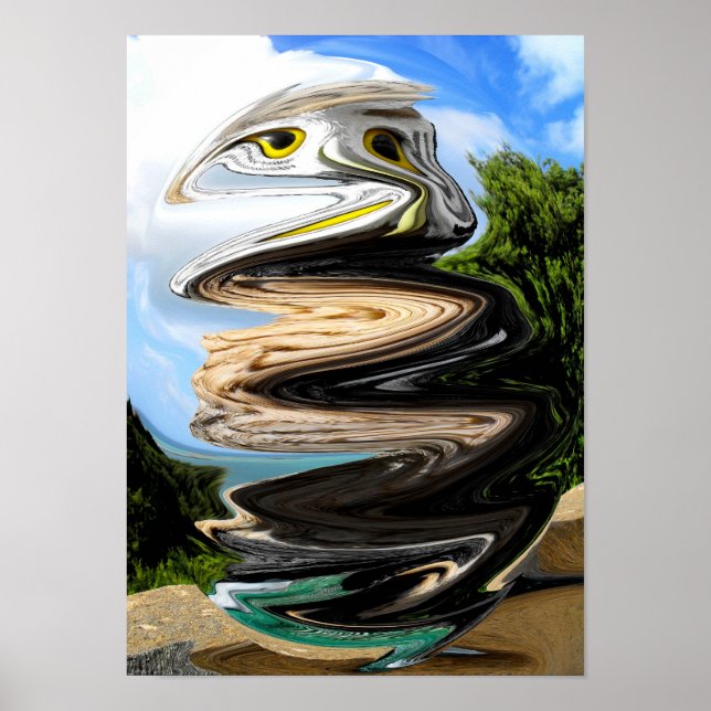 Affiches Chouette dans la bulle temporelle (Devant)