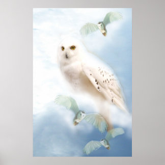 Affiches Chouette neigeuse sur toile