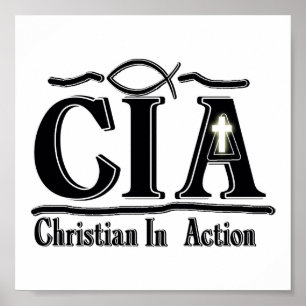 AFFICHES CHRÉTIEN DE CIA DANS L'ACRONYME D'ACTION