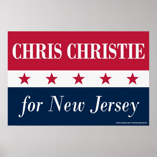 Affiches Chris Christie pour le New Jersey (Devant)