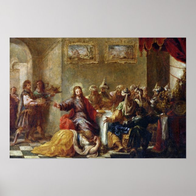Affiches Christ dans la maison de Simon le pharisien, 1660 (Devant)