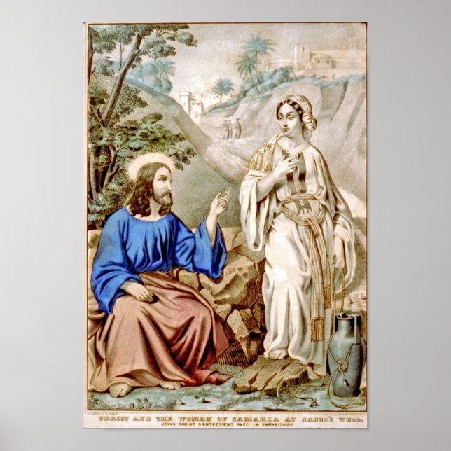 Affiches Christ et la femme de Samarie au puits de Jacob (Devant)