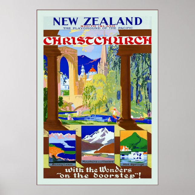 Affiches Christchurch ~ Vintage voyage (Devant)