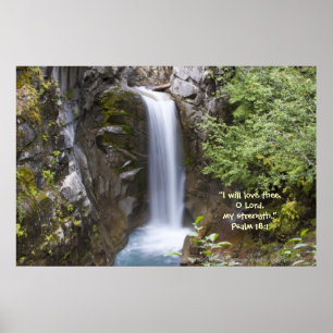 Affiches Christine Waterfall HDR Imprimer avec texte écrit