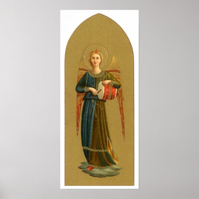 Affiches Christmas Musician Angels, Vintage Renaissance (Devant)